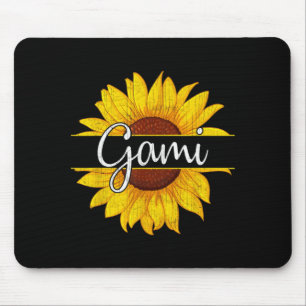 Sommer Vintage Gelbe Sonnenblume Grafik Sonnenblum Mousepad