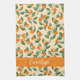 Sommer Vintage Orangen Boho Frucht Personalisiert Geschirrtuch