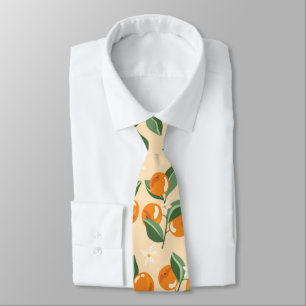 Sommer Vintage Orangen Boho Natur Frucht Krawatte