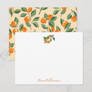 Sommer Vintage Orangen Boho Natur Personalisiert Mitteilungskarte