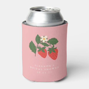 Sommer Vintage Rosa Erdbeere Boho Brautparty  Dosenkühler
