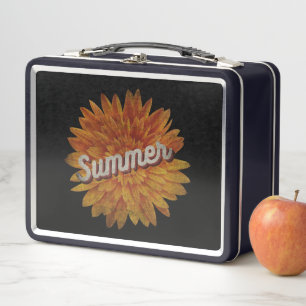 SOMMER VINTAGE SONNENBLUME METALL BROTDOSE