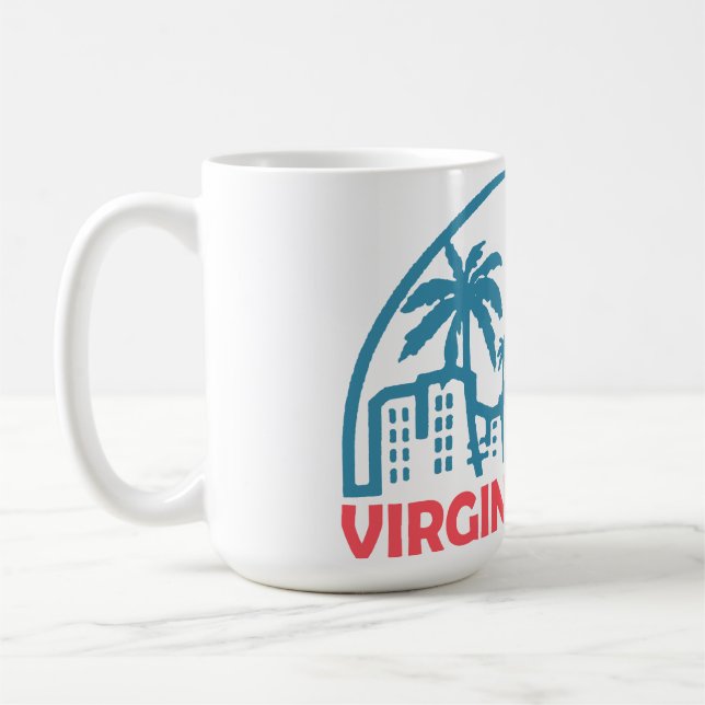 Sommer virginia beach- virginia  kaffeetasse (Links)