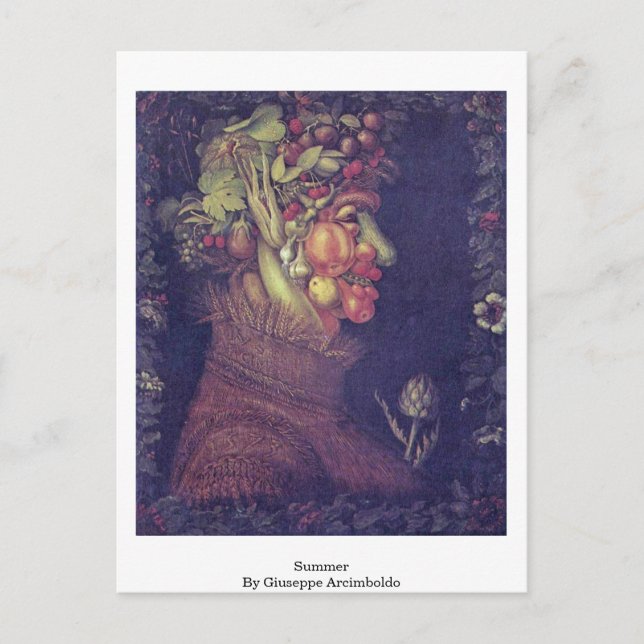 Sommer von Giuseppe Arcimboldo Postkarte (Vorderseite)