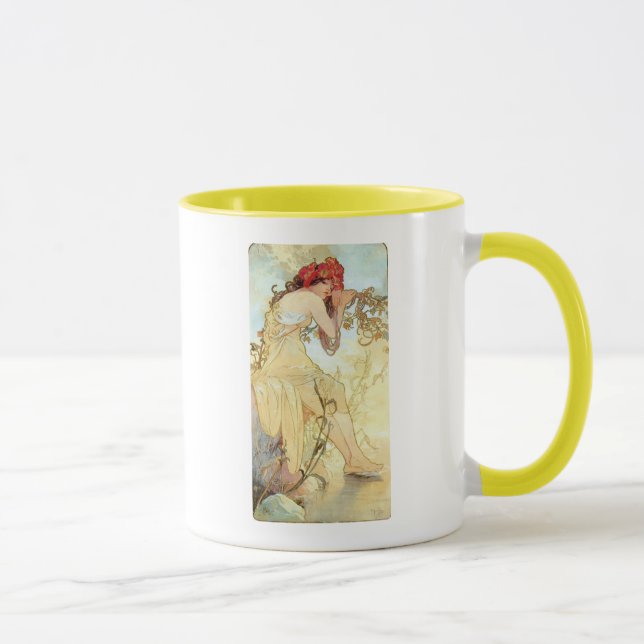 Sommer von Mucha Tasse (Rechts)