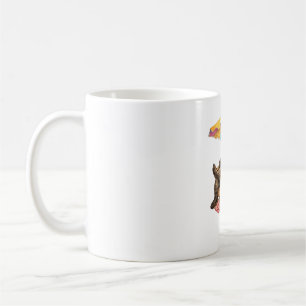 Sommer-Waschbär-Eiskaffee-Strandstuhl-Urlaub  Kaffeetasse