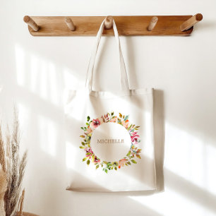 Sommer-Wasserfarben-Garten Blumen Elegant Tragetasche