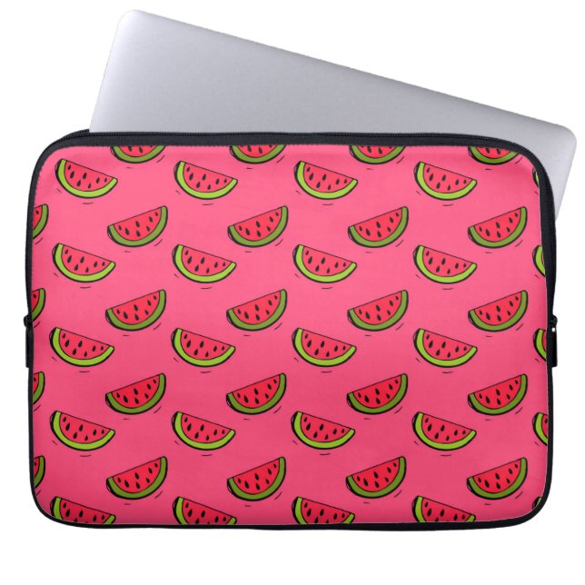 Sommer-Wassermelone in rosa Muster Laptopschutzhülle (Vorderseite)
