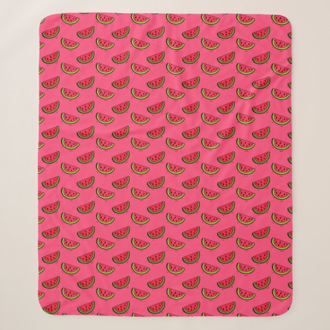Sommer-Wassermelone in rosa Muster Sherpadecke (Vorderseite)