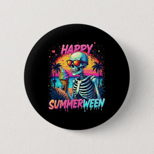 Sommer Wassermelone Jack-o-lantern Frohes Summerwe Button