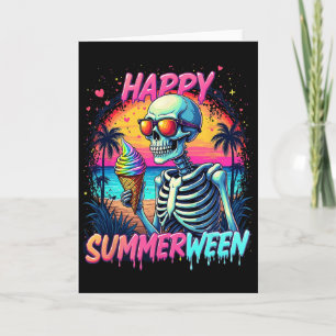 Sommer Wassermelone Jack-o-lantern Frohes Summerwe Karte