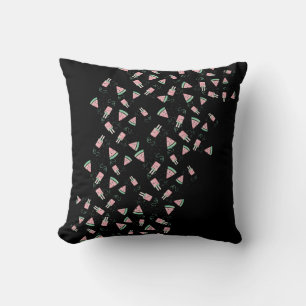Sommer Wassermelone Pink Eiscreme Samen Muster Kissen