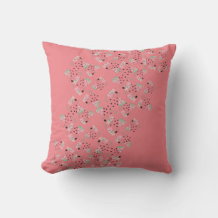Sommer Wassermelone Rosa Eiscreme Samen Muster Kissen