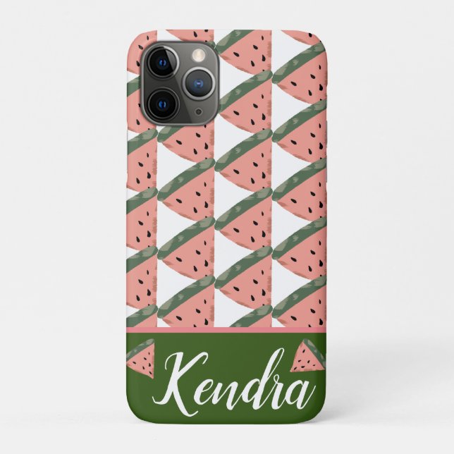 Sommer-Wassermelonen-Illustrationsmuster-Monogramm Case-Mate iPhone Hülle (Rückseite)