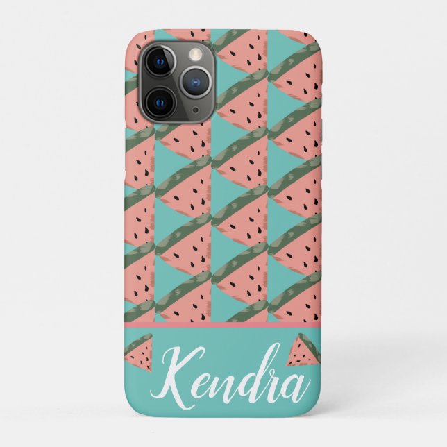 Sommer-Wassermelonen-Illustrationsmuster-Monogramm Case-Mate iPhone Hülle (Rückseite)