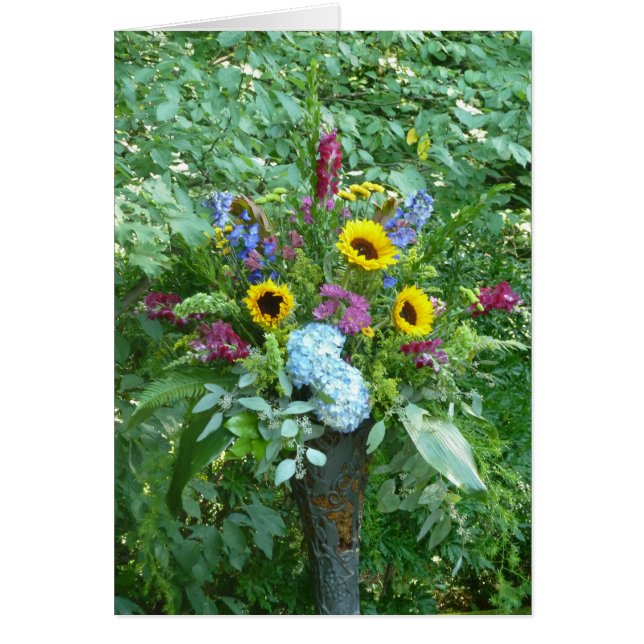 Sommer Wedding Blumenmischungs-Raum-Anlass-Karte (Vorne)