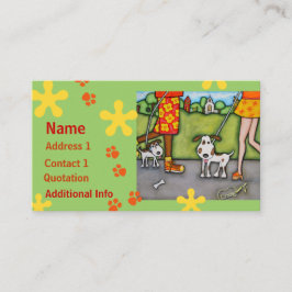 Sommer-Weg mit Hunde-und Katzen-Visitenkarten Visitenkarte