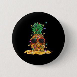Sommer Weihnachten im Juli Ananas Sungl Santa Hut Button