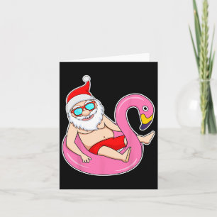 Sommer Weihnachten im Juli tropischen Santa On Poo Karte