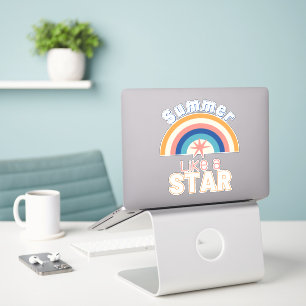 Sommer wie ein Star Boho Regenbogenaufkleber Aufkleber