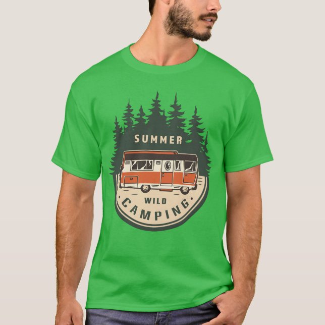 SOMMER WILD CAMPING lustig T-Shirt (Vorderseite)