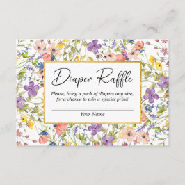 Sommer-Wildblume Wiese Babydusche Windelwanne Raff Begleitkarte