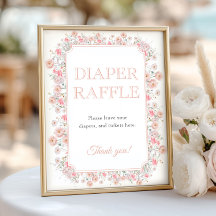 Sommer-Wildblumen-Windel-Raffle-Baby-Party