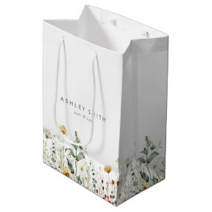 Sommer-Wildblumenfeld-Geschäft Mittlere Geschenktüte