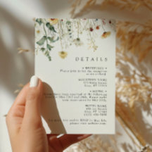 Sommer-Wildblumenfeld-Hochzeit-Karte