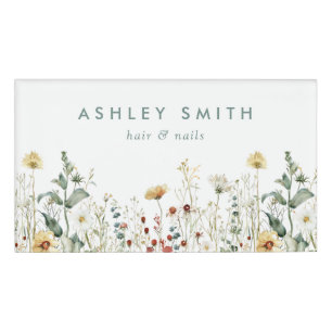 Sommer-Wildblumenfeld Namenschild