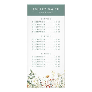 Sommer-Wildblumenfeld Werbekarte