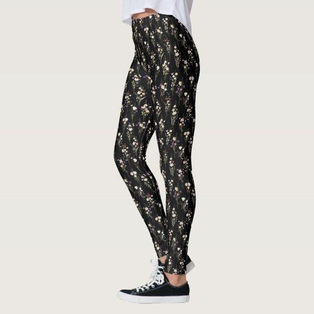 Sommer-Wildblumensträuße Abstrakte Gestaltung Leggings (Links)