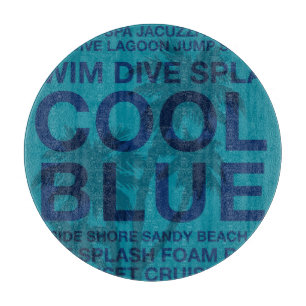 Sommer Wörter Poolside und Palm Tree Cutting Board Schneidebrett