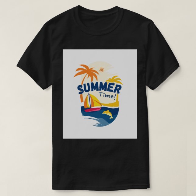 Sommer-Zeitanzeige T-Shirt (Design vorne)