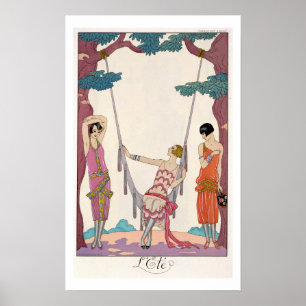 Sommer, "Zeitungdu von der Bon-Tonne", 1925 Poster