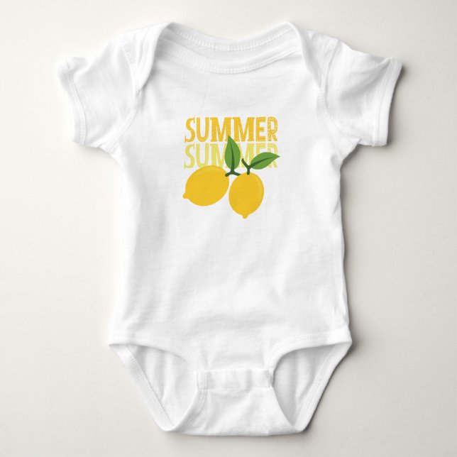 Sommer, Zitrone, Baby Outfit, Strampler (Vorderseite)