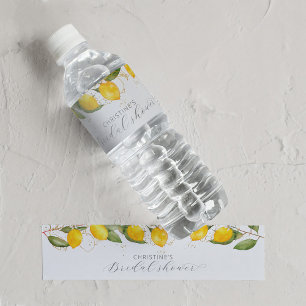 Sommer-Zitrus-Limonen-Junggesellinnen-Abschiedspar Wasserflaschenetikett