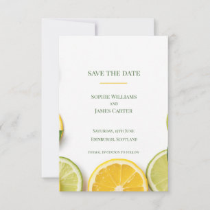 Sommer Zitrus-Limonen-Lime-Tropische Schottische H Save The Date