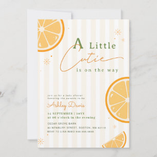 Sommer-Zitrus-Little Cutie Orange Baby Shower-Einl Einladung