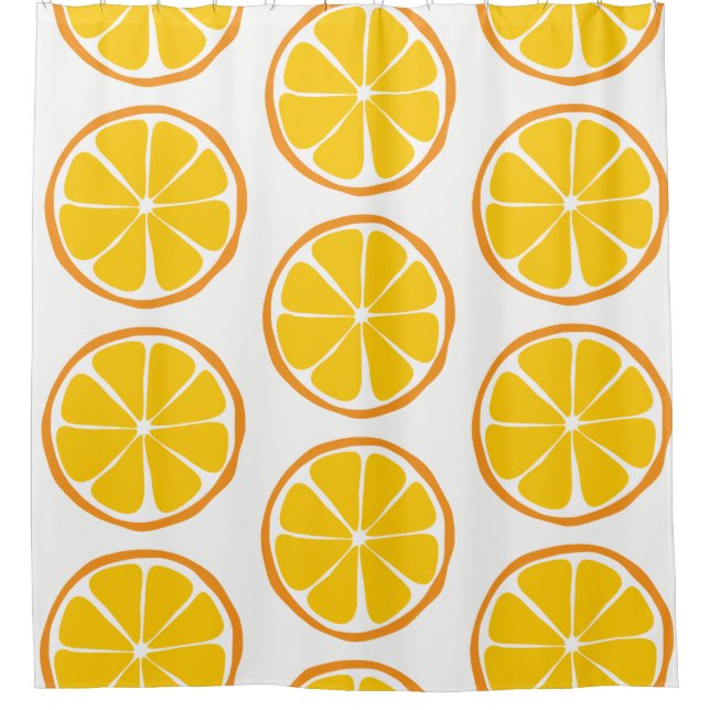 Sommer-Zitrusfrucht-orange Duschvorhang (Vorderseite)