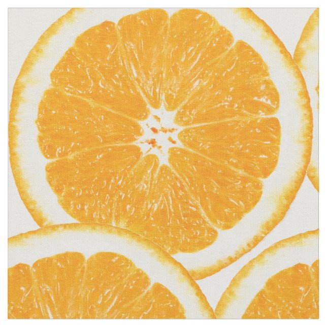 Sommer-Zitrusfrucht-Orangen-Scheiben Stoff (Nahaufnahme)