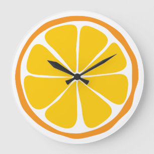 Sommer-Zitrusfrucht-Orangen-Wanduhr Große Wanduhr