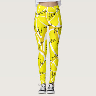Sommer-Zitrusfrucht-Zitronen-Leggings - mutiger Leggings