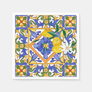 Sommer,Zitrusfrüchte,sizilianischer,mediterraner S Serviette