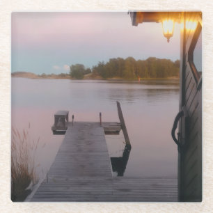 Sommerabend im schwedischen Archipel Glasuntersetzer