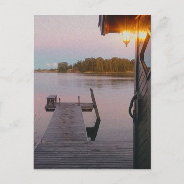 Sommerabend im schwedischen Archipel Postkarte (Vorderseite)