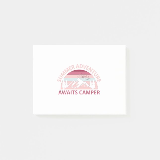Sommerabenteuer erwartet Camper-Adventure-Camper Post-it Klebezettel (Vorderseite)