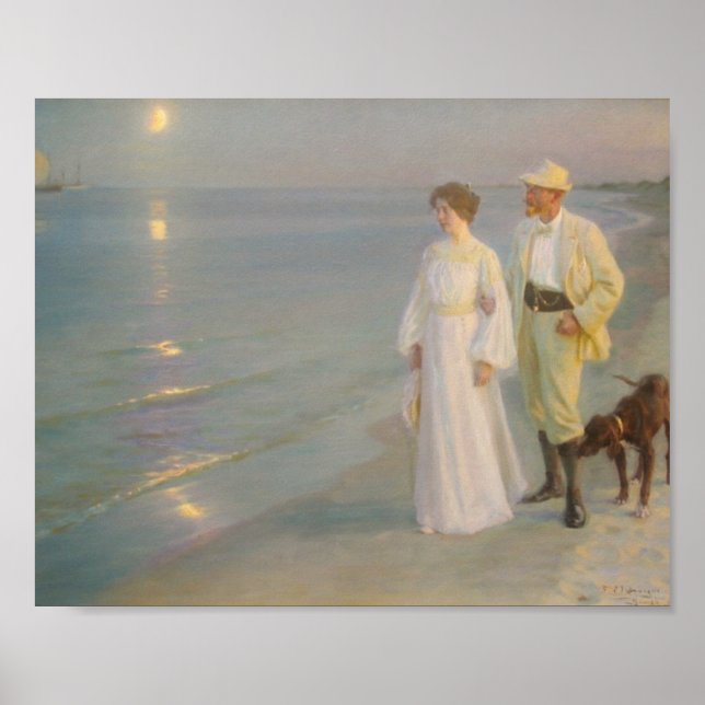 Sommeraften ved Skagens Strand Poster (Vorne)