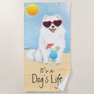 Sommeramerikanischer Eskimo-Hund Strandtuch