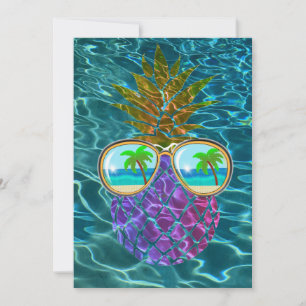 Sommerananas mit Sonnenbrille
